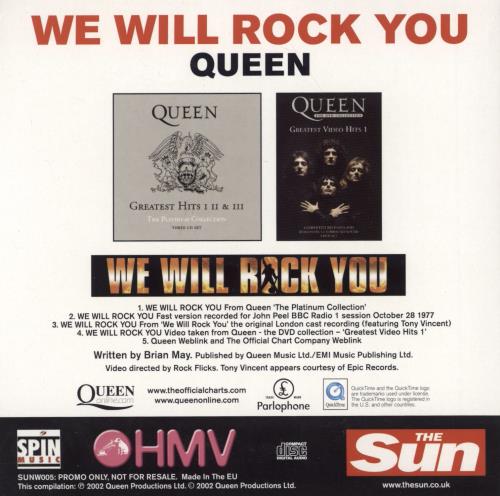 Queen ‎– We Will Rock You 12インチ プロモ Queen ‎– We Will Rock You 12インチ プロモ Queen ‎– We Will